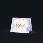 Bat Mitzvah Gold Script Lila Individuelle Name Ral Dankeskarte<br><div class="desc">Vergewissern Sie sich, dass Ihr Lieblings-Bat Mitzvah ihre Wertschätzung für alle, die ihre Meilenstein-Veranstaltung unterstützt! Schicken Sie diese atemberaubende, moderne, personalisierte Dankeschön Anmerkung. Funkelnd Imitate mit handgeschriebenen Goldfolien und winzigen Glitzer-Punkten überlagern einen leicht lila Aquarellhintergrund. Garantiert eine stilvolle Touch zu ihrer Korrespondenz hinzufügen! In dieser trendigen und besonderen Kollektion sind...</div>