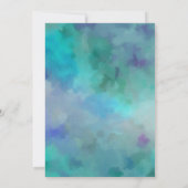 Bat Mitzvah Gold Star Abstract Design Blau Einladung (Rückseite)