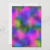 Bat Mitzvah Gold Star Abstrakt farbig Einladung (Rückseite)