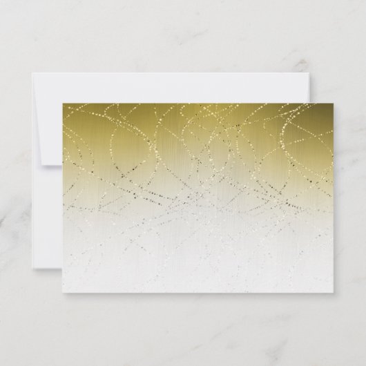 Bat Mitzvah Gold Star Glittery RSVP Card (Rückseite)