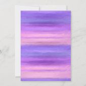 Bat Mitzvah Gold Star Lila rosa Streifen Einladung (Rückseite)