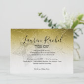 Bat Mitzvah Gold Star von David Glittery Einladung (Stehend Vorderseite)