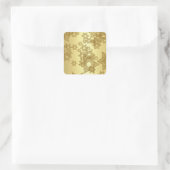 Bat Mitzvah Gold Star von David mit jeder Farbe Quadratischer Aufkleber (Tasche)