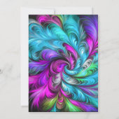 Bat Mitzvah Gold Stars Farbenfrohe Pastelle Zeichn Einladung (Rückseite)