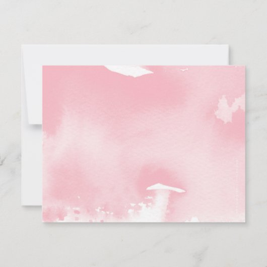 BAT MITZVAH, goldrosa Aquarell Save the Date Einladung (Rückseite)