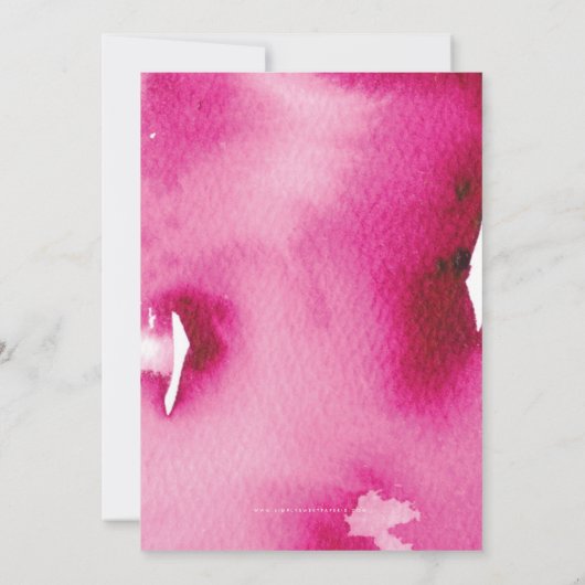 BAT MITZVAH Goldstar Smart rosa Aquarell Einladen Einladung (Rückseite)