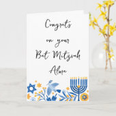 bat mitzvah Gratulationen Karte (Gelbe Blume)