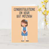 bat mitzvah Gratulationen Karte (Gelbe Blume)