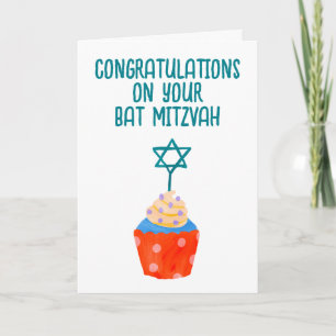 bat mitzvah Gratulationen Karte
