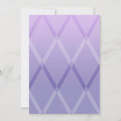 Bat Mitzvah Harlequin Lila Lavender Einladung (Rückseite)