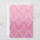 Bat Mitzvah Harlequin Pink Einladung (Rückseite)