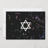 Bat Mitzvah Hot Pin  Neon Themed Dankeskarte (Rückseite)