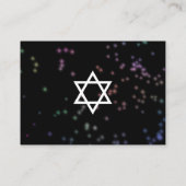 Bat Mitzvah Hot Pink Neon Themed Party Details Begleitkarte (Rückseite)