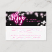 Bat Mitzvah Hot Pink Neon Themed UAWG Begleitkarte (Vorderseite)