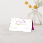 BAT MITZVAH hübsch Glam Konfetti-Spot Goldpink Platzkarte<br><div class="desc">von kat massard >>> https://linktr.ee/simplysweetpaperie << An Trend,  niedliches Design für Ihre Event Empfang PLATZKARTEN. Handschreiben Sie den Gästen Namen und fügen Sie Tischnummer TIP :: 1. So ändern/verschieben Sie Grafiken und Schriftart und fügen Sie mehr Text hinzu - klicken Sie auf die Schaltfläche "Anpassen"</div>