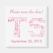 Bat Mitzvah in Monogram Magnet (Vorne)