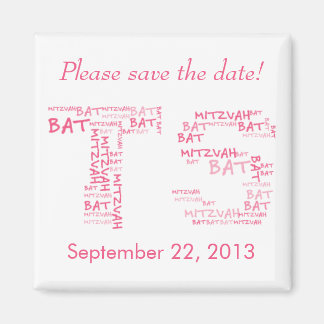 Bat Mitzvah in Monogram Magnet