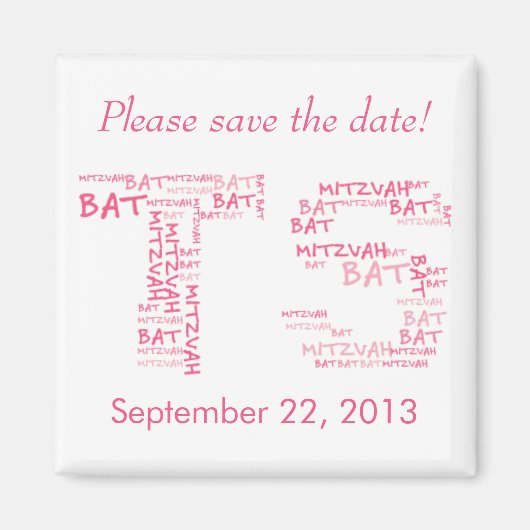 Bat Mitzvah in Monogram Magnet (Vorne)