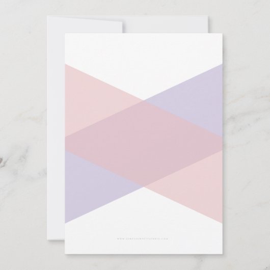 BAT MITZVAH INVITE handsigniert lila, blassrosa Einladung (Rückseite)