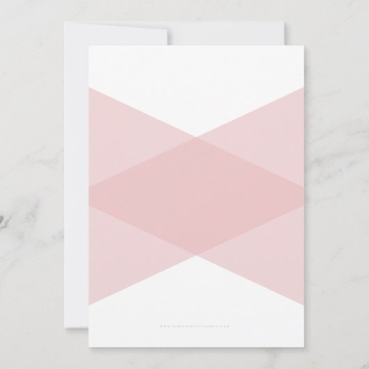 BAT MITZVAH INVITE handsignierte Marine mit hellro Einladung (Rückseite)