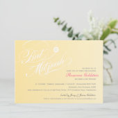 BAT MITZVAH INVITE Stilvolle Typografie ombre gelb Einladung (Stehend Vorderseite)