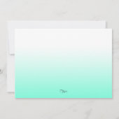 Bat Mitzvah jeder Farbe und Aqua Ombre Gradient Einladung (Rückseite)
