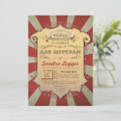 Bat Mitzvah Karneval oder Circus Einladung (Stehend Vorderseite)