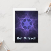 Bat Mitzvah Karte (Vorderseite/Rückseite Beispiel)