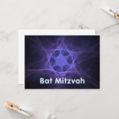 Bat Mitzvah Karte (Vorderseite/Rückseite Beispiel)