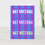 BAT MITZVAH Karte<br><div class="desc">BAT MITZVAH Karte für Mädchen.</div>