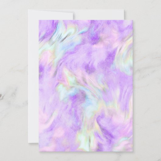 Bat Mitzvah Lila Gefärbte Krawatte Design Einladun Einladung (Rückseite)