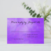 Bat Mitzvah Lila Glitzer Butterfly Wasserfarbe RSVP Karte (Stehend Vorderseite)