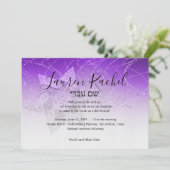 Bat Mitzvah Lila Star von David Glittery Einladung (Stehend Vorderseite)