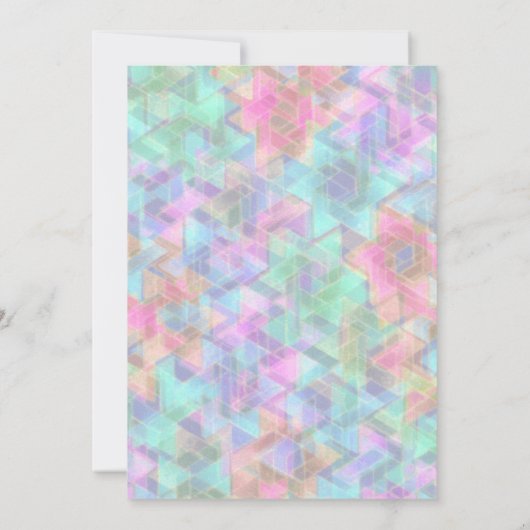 Bat Mitzvah Lila und rosa Star von David Pattern Einladung (Rückseite)