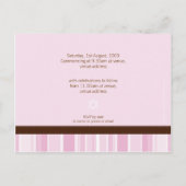 BAT MITZVAH: Mädchen 2 Ankündigungspostkarte (Rückseite)