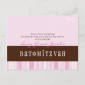 BAT MITZVAH: Mädchen 2 Ankündigungspostkarte (Vorderseite)