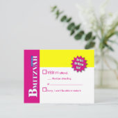 Bat Mitzvah Magaine UAWG Replik Karte Gelb Rosa (Stehend Vorderseite)