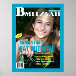 Bat Mitzvah Magazine Poster Aquamarin