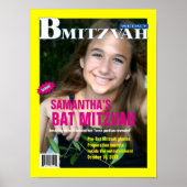 Bat Mitzvah Magazine Poster Yellow Pink (Vorne)
