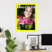 Bat Mitzvah Magazine Poster Yellow Pink (Heimbüro)