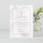 Bat Mitzvah Modern Blush Pink Watercolor Splash Einladung (Stehend Vorderseite)