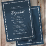 Bat Mitzvah Modern Monogram on Simple Frame Einladung<br><div class="desc">Besteht aus eleganter Serif und kursiver Schriftzypografie auf Rahmen. Dieses wurde von Select Party Supplies entworfen,  exklusiv für Zazzle. Abrufbar unter: http://www.zazzle.com/selectpartysupplies</div>