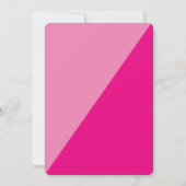 BAT MITZVAH Moderne, fett farbige rosa Namen Einladung (Rückseite)