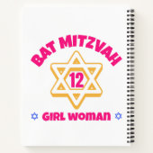 Bat Mitzvah Moderner Star von David Notizblock (Rückseite)