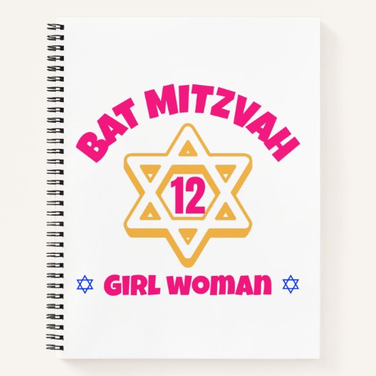 Bat Mitzvah Moderner Star von David Notizblock (Vorderseite)