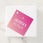 BAT MITZVAH Moderner Stern hellrosa Farbverlauf Geschenkanhänger (Beispiel)