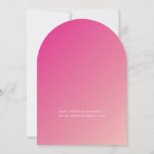 BAT MITZVAH Moderner Stern hübsch rosa Farbverlauf Einladung (Rückseite)