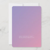 BAT MITZVAH Moderner Stern lila rosa Farbverlauf Einladung (Rückseite)