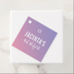 BAT MITZVAH Moderner Stern lila rosa Farbverlauf Geschenkanhänger<br><div class="desc">von kat massage >>> https://linktr.ee/simplysweetpaperie <<<</div>