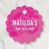 BAT MITZVAH Modernes, elegantes, florierendes hübs Geschenkanhänger (Vorderseite)